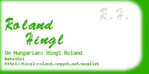 roland hingl business card